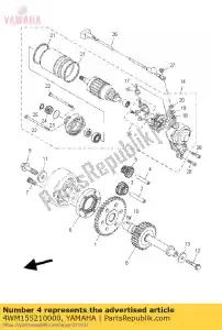 yamaha 4WM155210000 shaft 1 - Bottom side