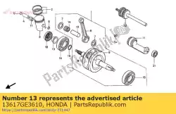 Here you can order the collar, drive gear from Honda, with part number 13617GE3610: