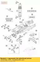 15187D02, KTM, monoshock 85/105 sx 2008 ktm sx sxs xc 85 105 2005 2006 2007 2008 2009 2010 2011 2012, Novo