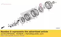 22351HP5600, Honda, disco, pressione frizione honda  trx 420 2010 2011 2012 2013 2020, Nuovo