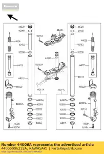 kawasaki 44006006232A voorvork onderpoot  rechts - Onderste deel