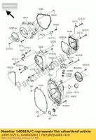 140910214, Kawasaki, couvercle, générateur et embrayage, b zr100 kawasaki z 1000 2003 2004 2005 2006, Nouveau