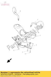 yamaha 5EUF621300P5 deksel, handvat lnmg - Onderkant