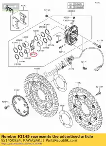 Kawasaki 921450924 primavera - Lado inferior