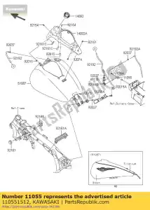 kawasaki 110551512 support, clapet anti-retour vn1700c9f - La partie au fond