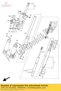 yamaha 3HT231701000 cilindro compuesto, horquilla delantera - Lado inferior