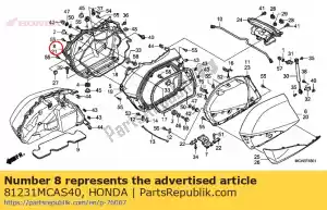 Honda 81231MCAS40 panel, r. alforja - Lado inferior