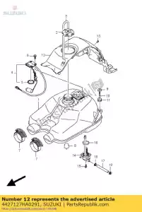 Suzuki 4427127HA0291 cover,fuel tank - Bottom side