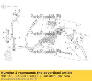 Piaggio Group 981046 clutch lever - Bottom side