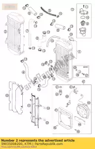 ktm 59035008200 radiador r / s 45352u 2001 - Lado inferior