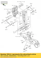 Aquí puede pedir barra de acoplamiento, suspensión de Kawasaki , con el número de pieza 391110330: