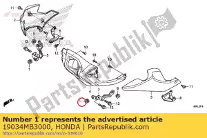 honda 19034MB3000 tule, radiator instelling - Onderkant