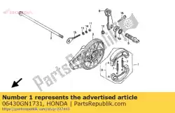 Qui puoi ordinare set di scarpe, freno (chiedere) da Honda , con numero parte 06430GN1731: