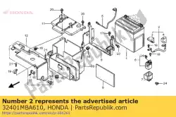 Aqui você pode pedir o cabo, bateria inicial em Honda , com o número da peça 32401MBA610: