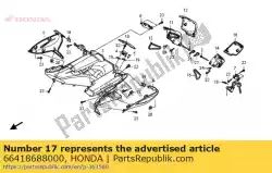 Aqui você pode pedir o rolha, tampa do porta-luvas em Honda , com o número da peça 66418688000: