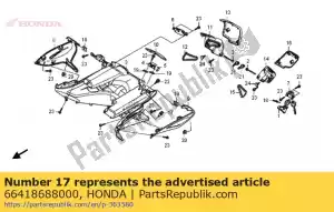 honda 66418688000 rolha, tampa do porta-luvas - Lado inferior