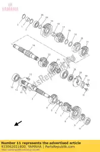 yamaha 933062021800 bearing(1hx) - Bottom side