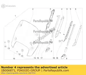 Piaggio Group 1B006871 cover sinistra asta destra - Dół