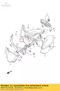 suzuki 9467417H00 coussin, panneau, r - La partie au fond