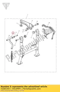 triumph T2081907 s support béquille centrale - La partie au fond