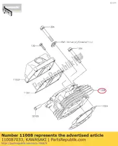 kawasaki 110087033 01 head-comp-cylinder - Bottom side