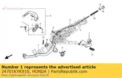 Here you can order the pedal, gear change from Honda, with part number 24701KYK910: