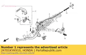 honda 24701KYK910 pedal, gear change - Bottom side