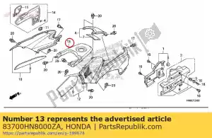 honda 83700HN8000ZA deksel, brandstoftank * nh1 * (nh1 zwart) - Onderkant