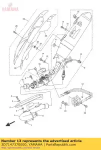 yamaha 3D7147370000 demper, uitlaat - Onderkant