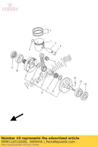 yamaha 5MW116510000 rod, connecting - Bottom side