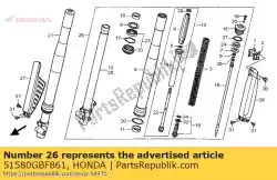 Here you can order the no description available at the moment from Honda, with part number 51580GBF861: