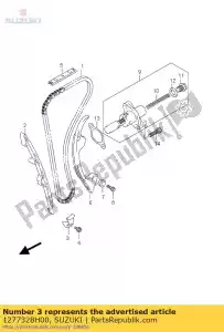 Suzuki 1277328H00 retenedor, cam ch - Lado inferior