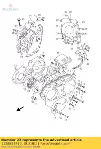 suzuki 1138815F10 filtro, correa coo - Lado inferior