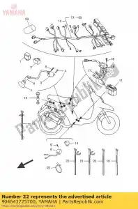 yamaha 904643725700 abrazadera - Lado inferior