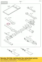 921100064, Kawasaki, chiave per utensili, estremità scatola, 22mm klx25 kawasaki  er-6f er-6n kle klx vulcan z 250 650 800 900 2009 2010 2011 2012 2013 2014 2015 2016 2017 2018 2019 2020 2021, Nuovo