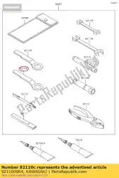 Aquí puede pedir llave de herramienta, extremo de caja, 22 mm klx25 de Kawasaki , con el número de pieza 921100064: