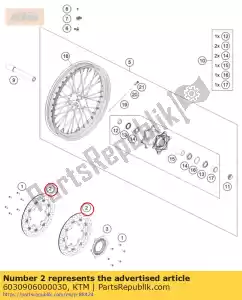 ktm 6030906000030 disque de frein avant d = 320x4,5 - La partie au fond