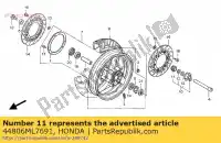 44806ML7691, Honda, engranaje, velocímetro honda cbr ntv pc st vf vfr 600 650 750 800 900 1000 1100 1987 1988 1989 1990 1991 1992 1993 1994 1995 1996 1997 1998 1999 2000 2001, Nuevo