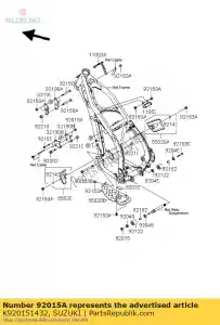 suzuki K920151432 tuerca, 8 mm - Lado inferior