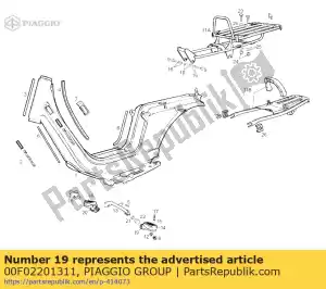 Piaggio Group 00F02201311 left hand plate sub-assembly - Bottom side