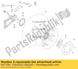 Aprilia 647789, Cubo da roda traseira, OEM: Aprilia 647789