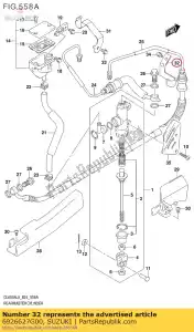 suzuki 6926627G00 abrazadera, freno rr - Lado inferior