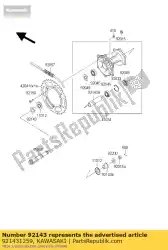 Aquí puede pedir collar, eje rr, l = 22 de Kawasaki , con el número de pieza 921431259: