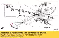 90201PD1000, Honda, moer a, afdichting 12 mm honda  cb cbr fjs rvf st vfr vtr 400 600 750 800 900 1000 1100 1300 1994 1995 1996 1998 1999 2000 2001 2002 2003 2004 2005 2006 2007 2008 2009 2010 2011 2012 2013 2017, Nieuw