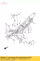 5D7F11102000, Yamaha, frame comp yamaha mt 125 2015 2016, Nieuw