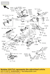 kawasaki 921711875 clamp zx1000e8f - Bottom side