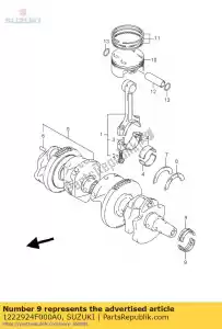 suzuki 1222924F000A0 rodamiento, manivela - Lado inferior