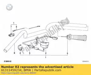 bmw 61311459234 interrupteur, poignées chauffantes / selle htd - l = 700mm - La partie au fond