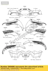 Tutaj możesz zamówić wzór, rr b? Otnik, lewa kvf650daf od Kawasaki , z numerem części 560681988: