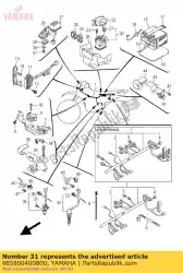 Aquí puede pedir tornillo, cabeza plana (713) de Yamaha , con el número de pieza 985800400800: